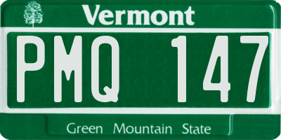 VT license plate PMQ147