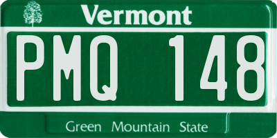 VT license plate PMQ148