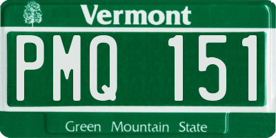 VT license plate PMQ151
