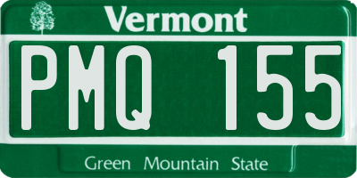 VT license plate PMQ155