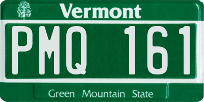 VT license plate PMQ161