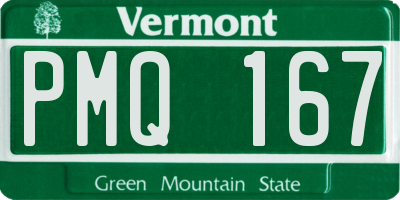 VT license plate PMQ167