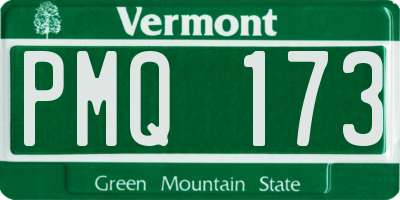 VT license plate PMQ173