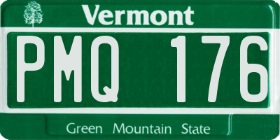 VT license plate PMQ176