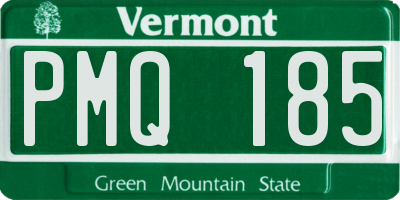 VT license plate PMQ185