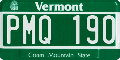 VT license plate PMQ190