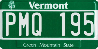 VT license plate PMQ195