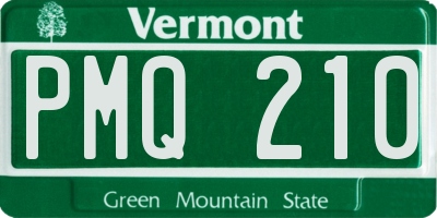 VT license plate PMQ210