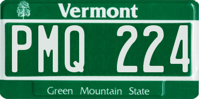 VT license plate PMQ224