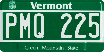 VT license plate PMQ225
