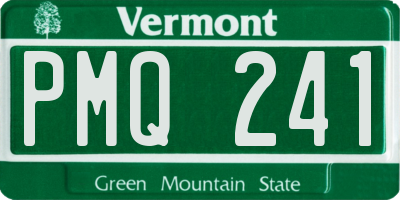 VT license plate PMQ241