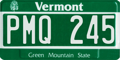 VT license plate PMQ245