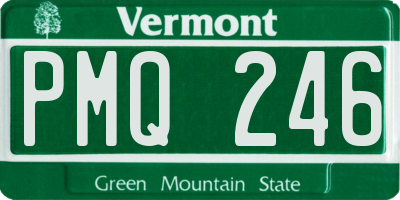 VT license plate PMQ246