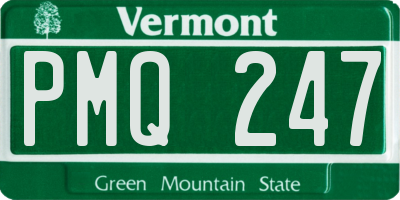 VT license plate PMQ247
