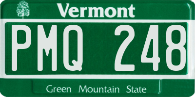 VT license plate PMQ248