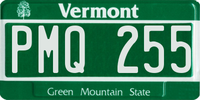 VT license plate PMQ255