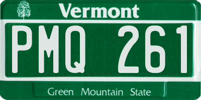 VT license plate PMQ261