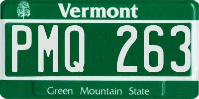 VT license plate PMQ263