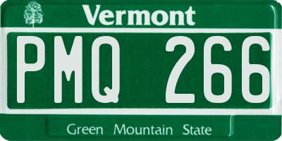 VT license plate PMQ266