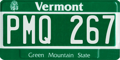 VT license plate PMQ267