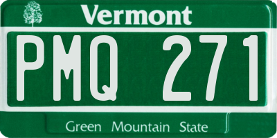 VT license plate PMQ271