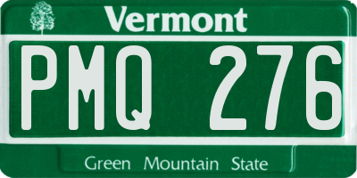 VT license plate PMQ276