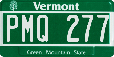 VT license plate PMQ277