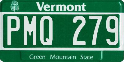 VT license plate PMQ279
