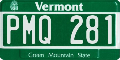 VT license plate PMQ281