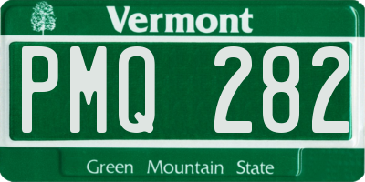 VT license plate PMQ282