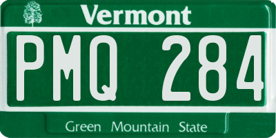 VT license plate PMQ284