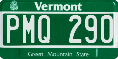 VT license plate PMQ290