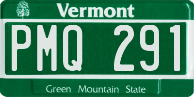 VT license plate PMQ291