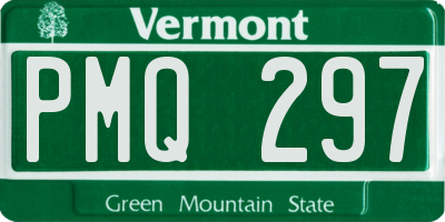 VT license plate PMQ297
