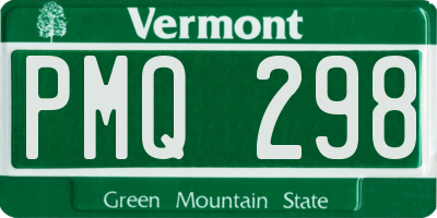 VT license plate PMQ298