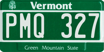 VT license plate PMQ327
