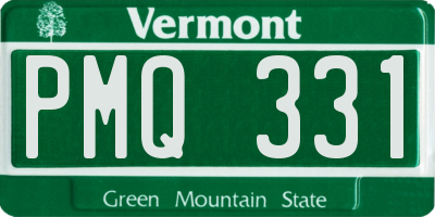 VT license plate PMQ331