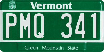 VT license plate PMQ341