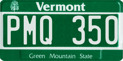VT license plate PMQ350