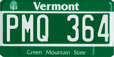 VT license plate PMQ364
