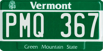 VT license plate PMQ367