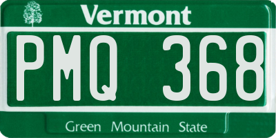 VT license plate PMQ368