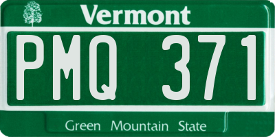 VT license plate PMQ371