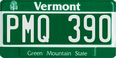 VT license plate PMQ390
