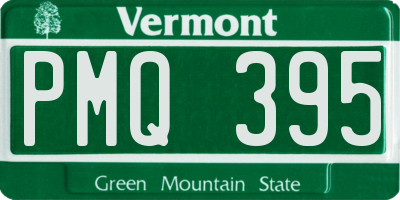 VT license plate PMQ395