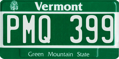 VT license plate PMQ399