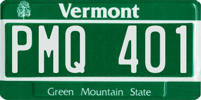 VT license plate PMQ401