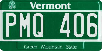 VT license plate PMQ406