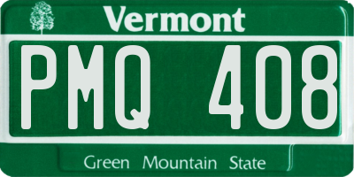 VT license plate PMQ408