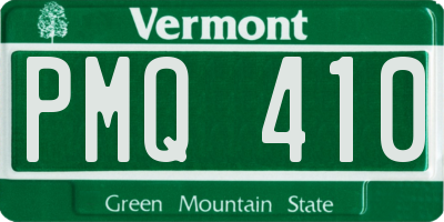 VT license plate PMQ410